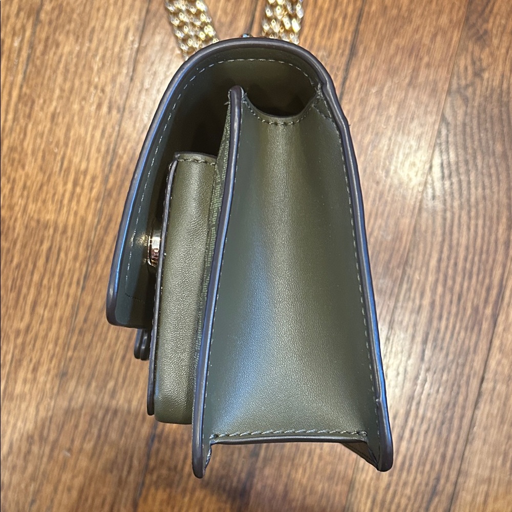 Michael Kors Green Crossbody Bag/Purse with Gold Chain Strap - NWOT - Picture 12 of 13